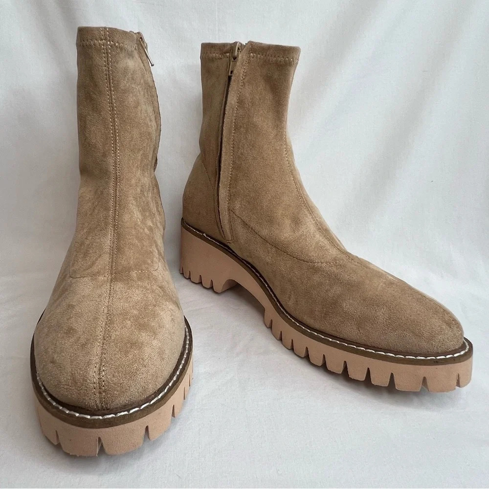 Coconuts by Matisse Tan‎ Hudson Lug Sole Bootie. Size 8 1/2.